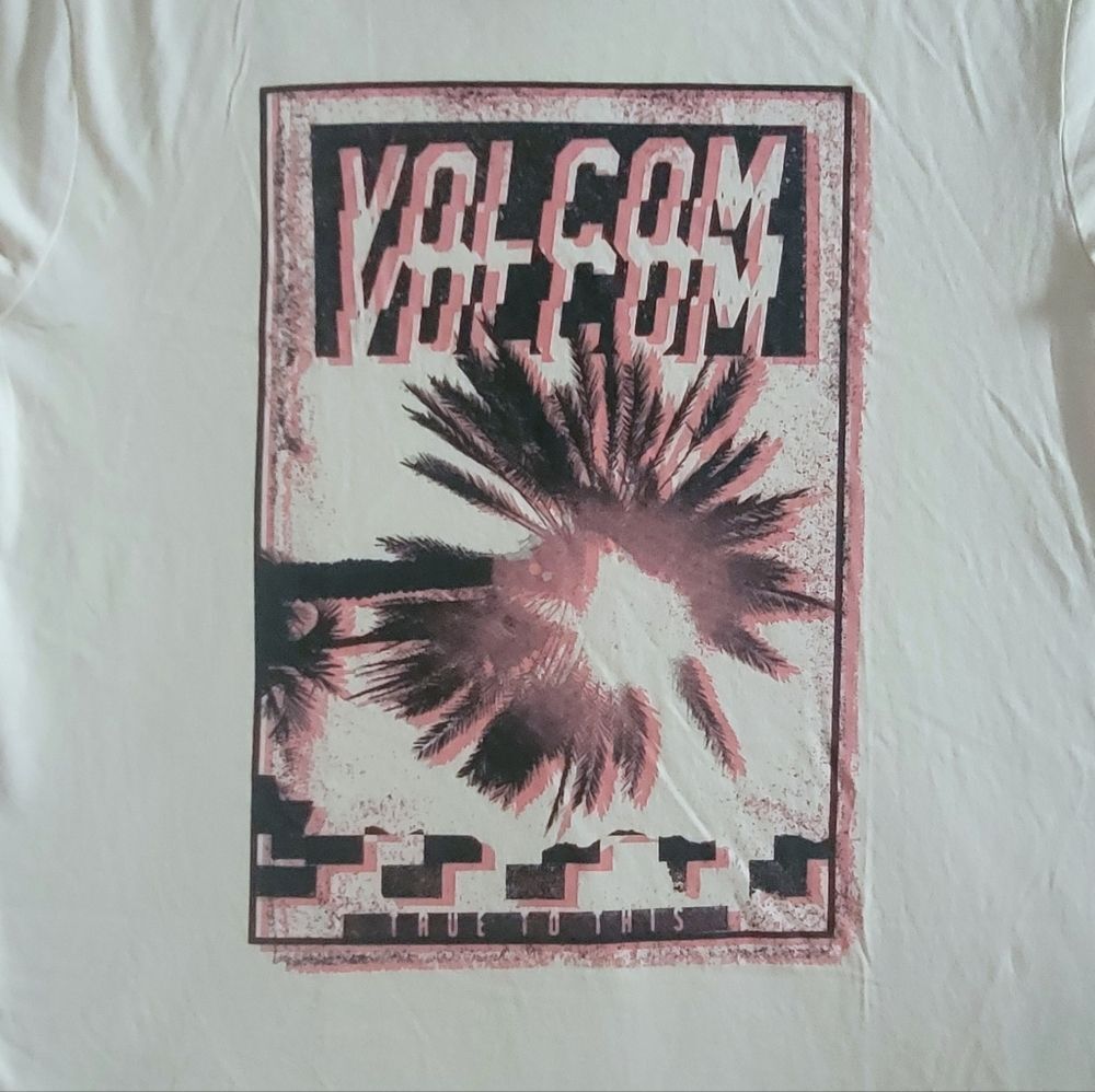 Volcom💎 "True To This" Repeating Logo Boyfriend👫 Tee👕 - NWT - Picture 10 of 13